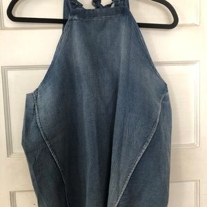Denim halter top